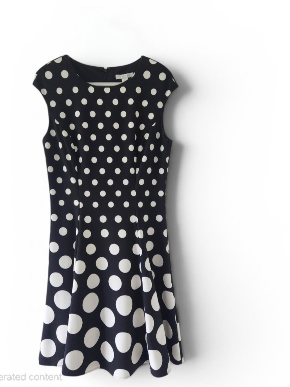 London Times Gradated Polka Dot Fit & Flare Dress Size 10